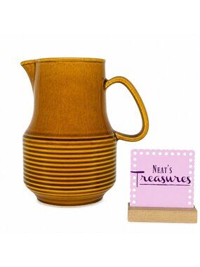 Vintage Golden Brown Glazed Ceramic Speckled Mid-Century Style 8 oz Creamer